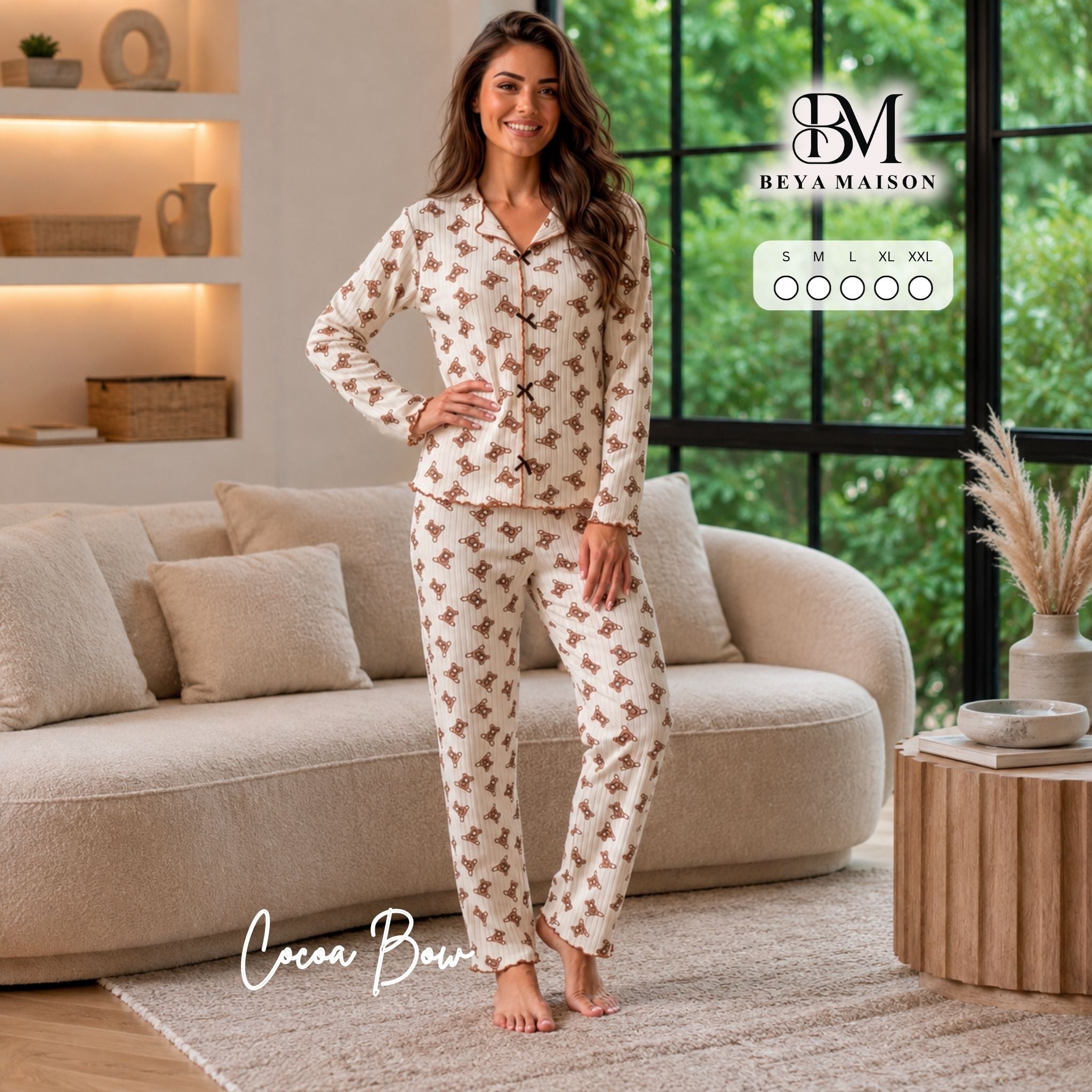 Cocoa Bow Pajama Set 🤎🎀