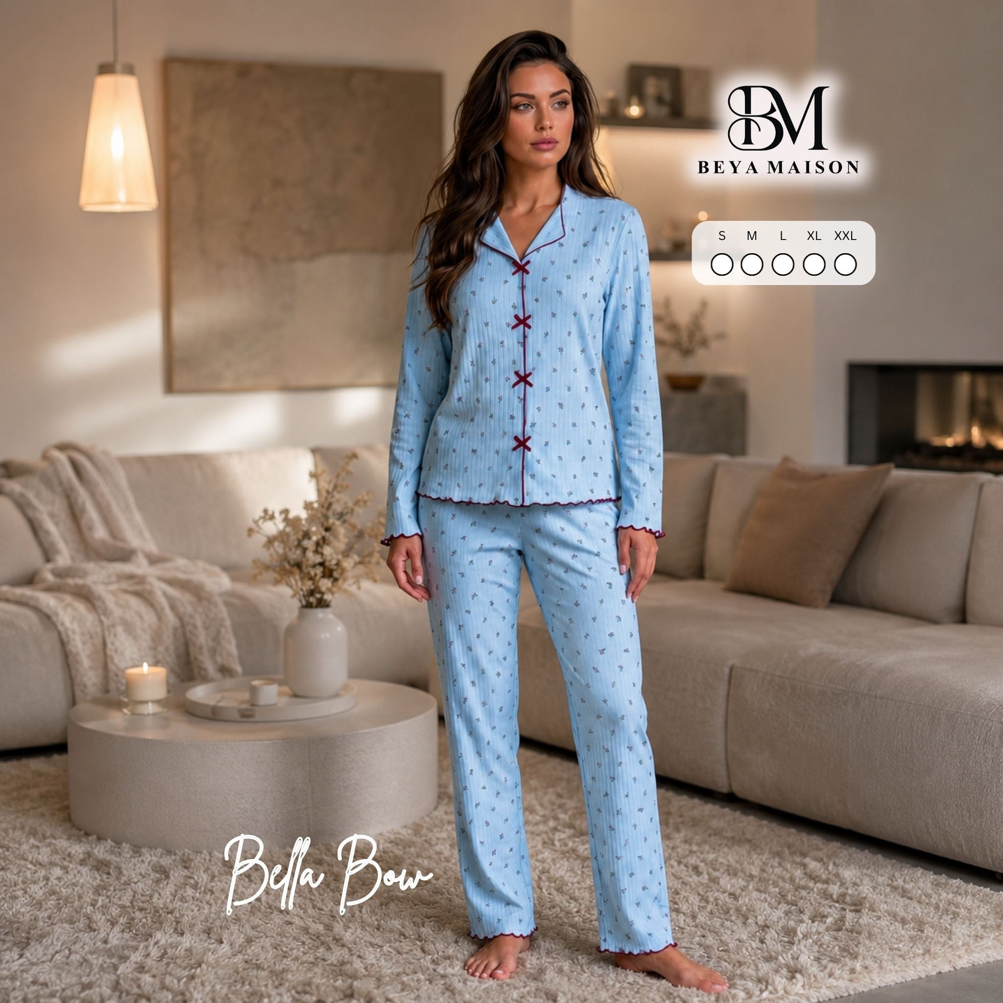 Bella Bow Pajama Set 🫐🎀