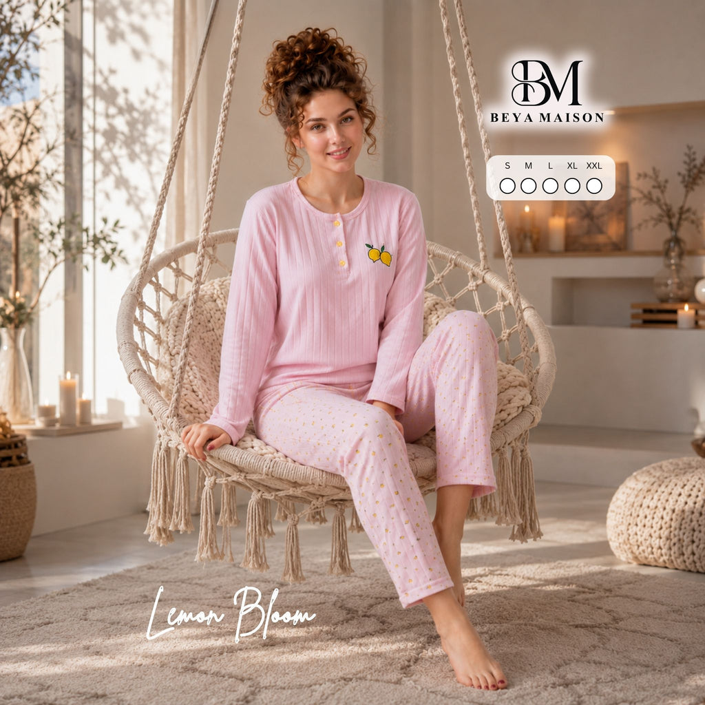 Lemon Bloom Pajama Set 🍋🌸