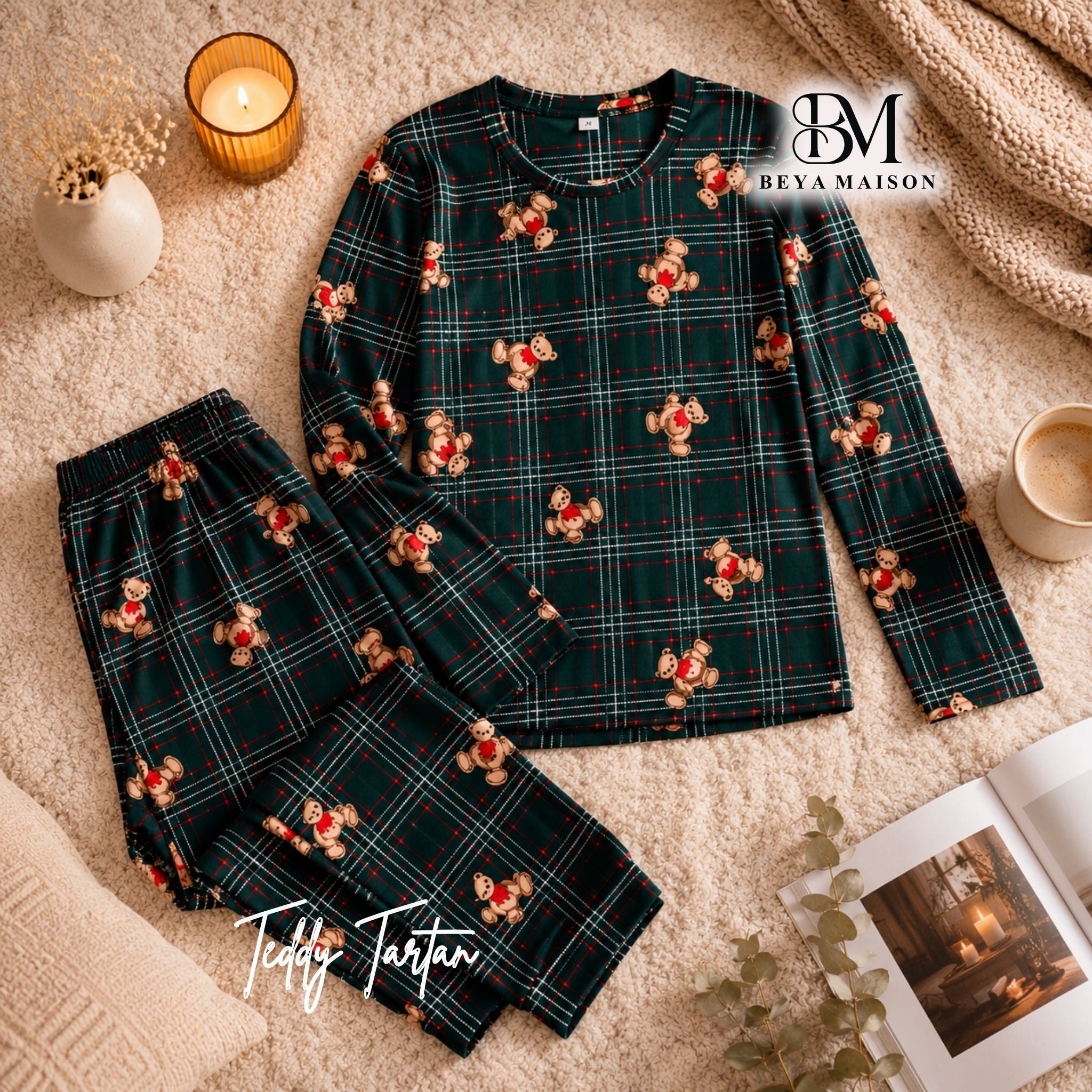 Red Tartan Cozy Pajama Set ❤️✨