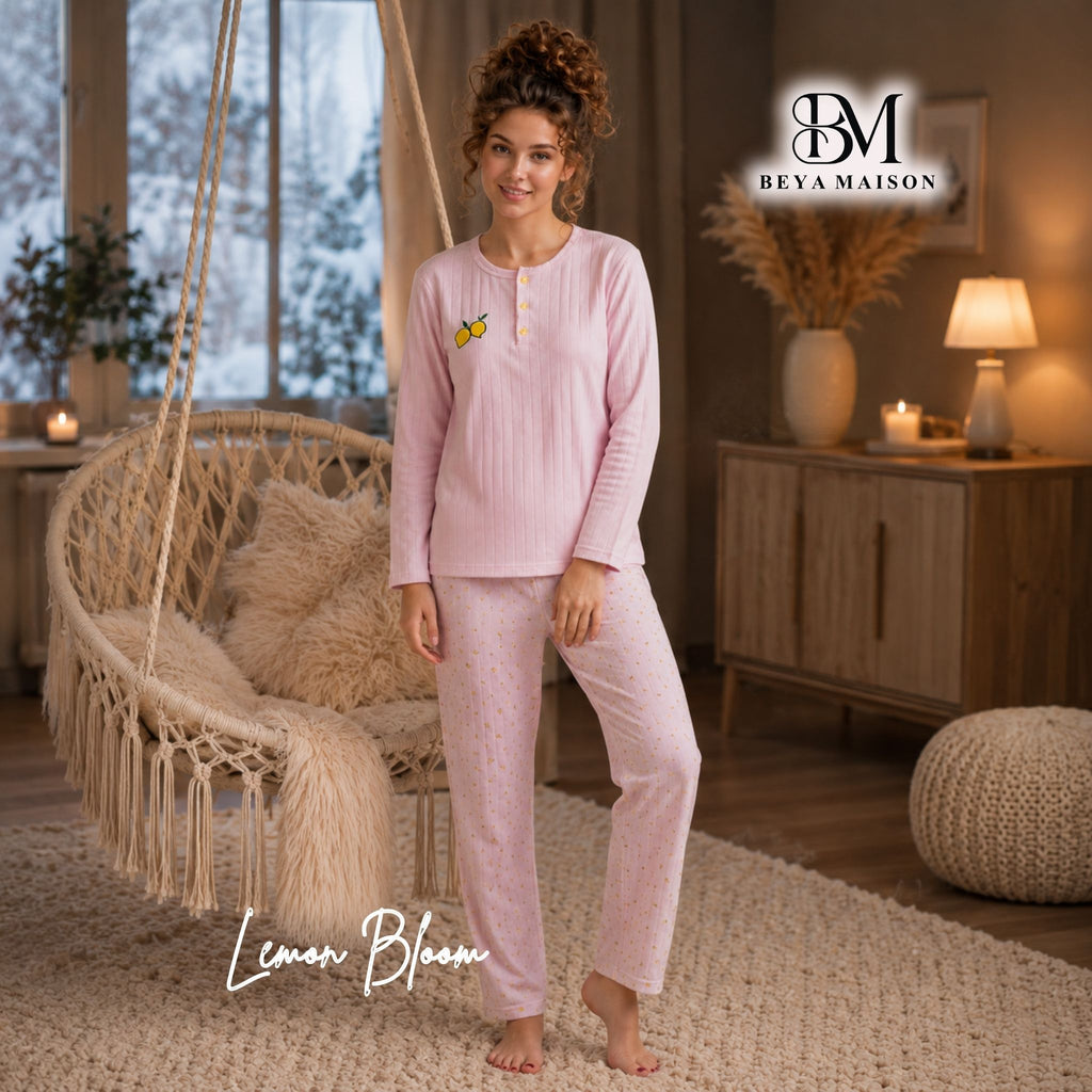 Lemon Bloom Pajama Set 🍋🌸