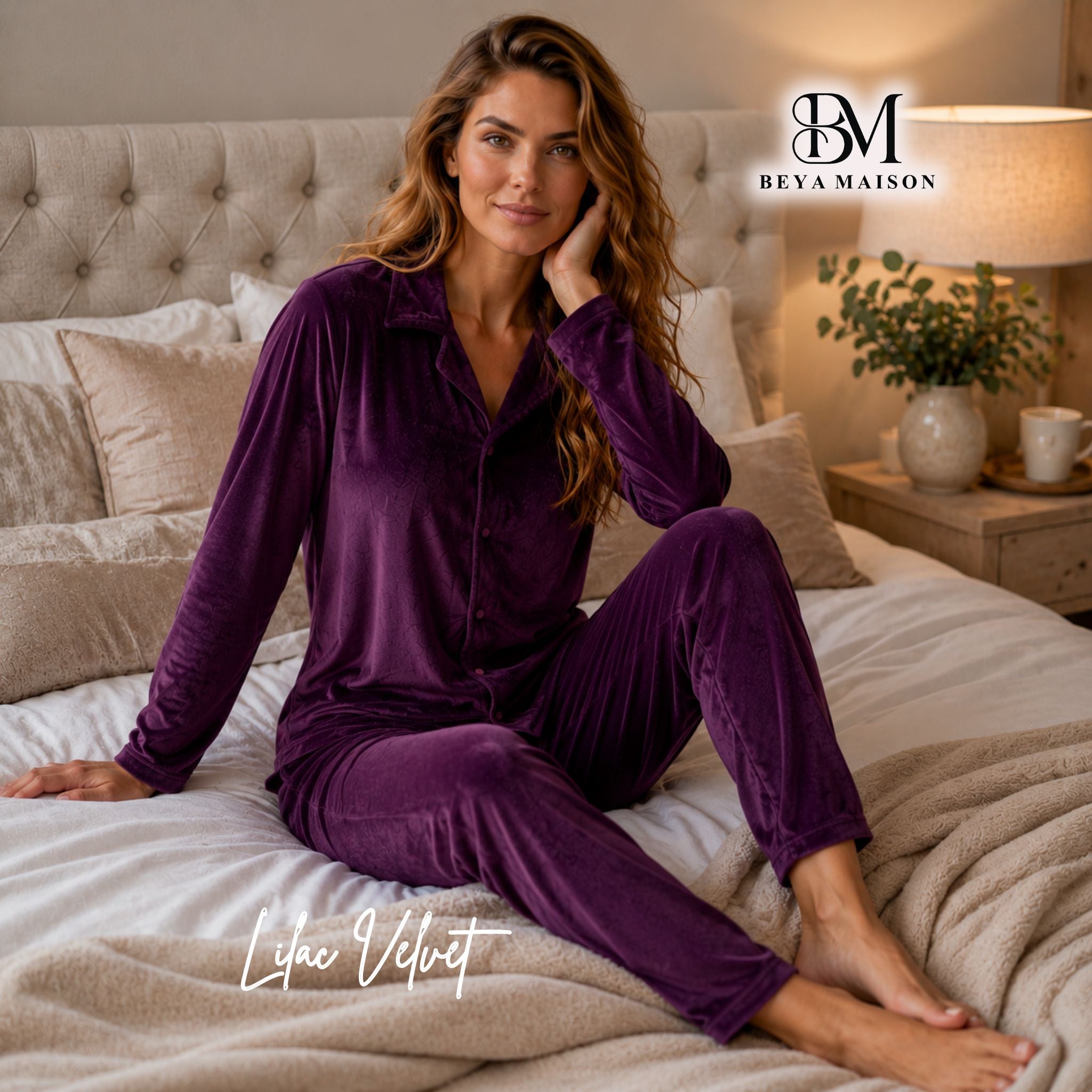 Lilac Velvet Pajama Set 💜✨