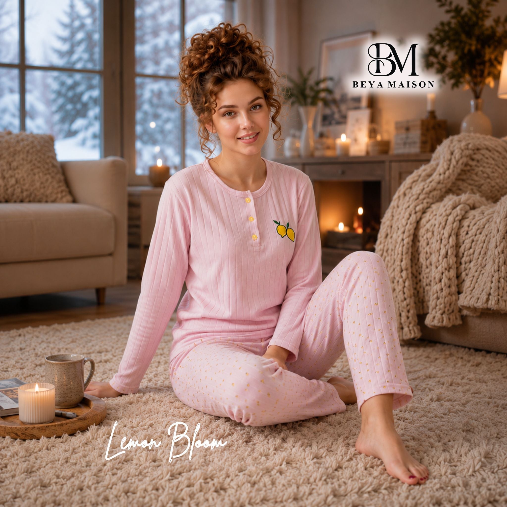 Lemon Bloom Pajama Set 🍋🌸