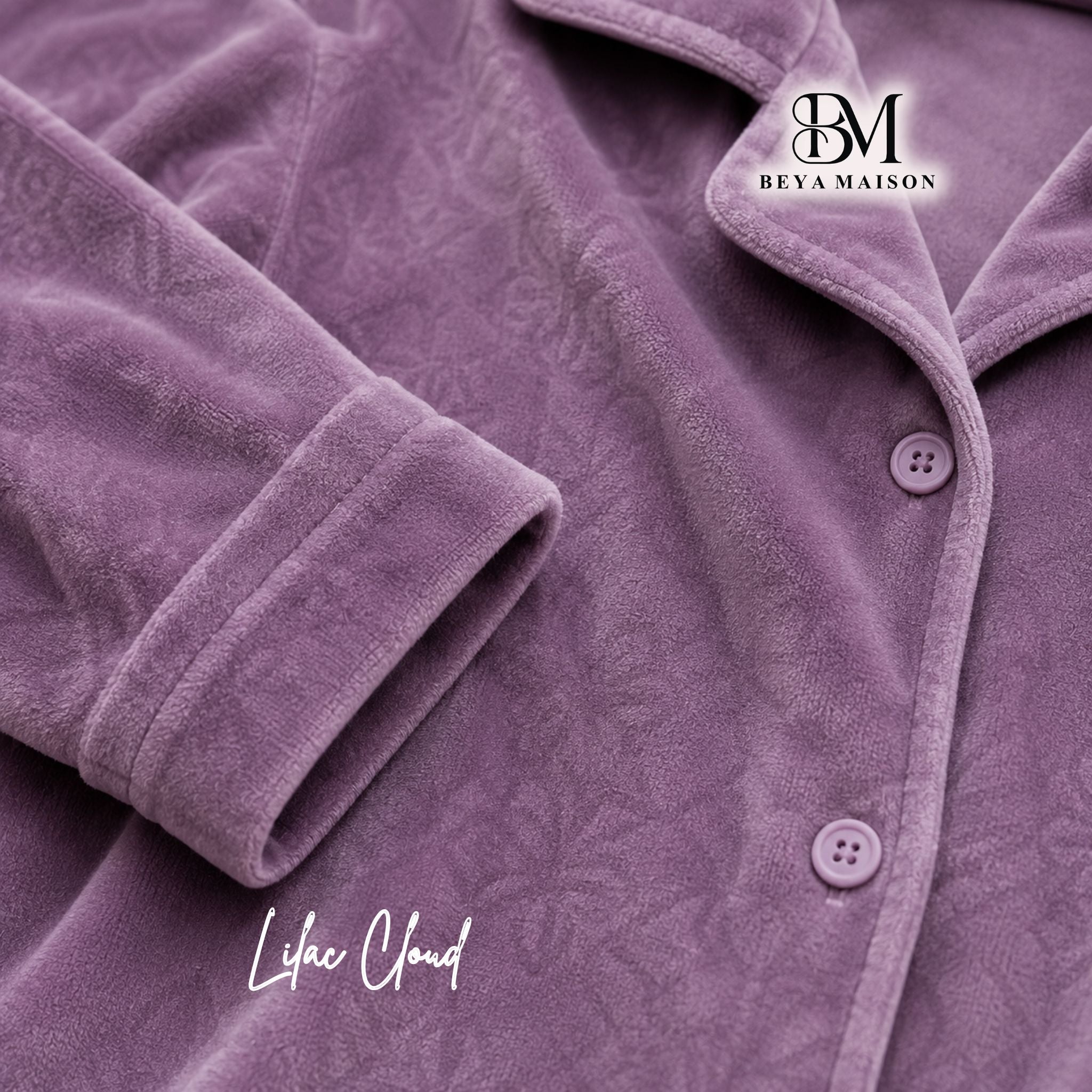 Lilac Cloud Velour Pajama Set ☁️💜