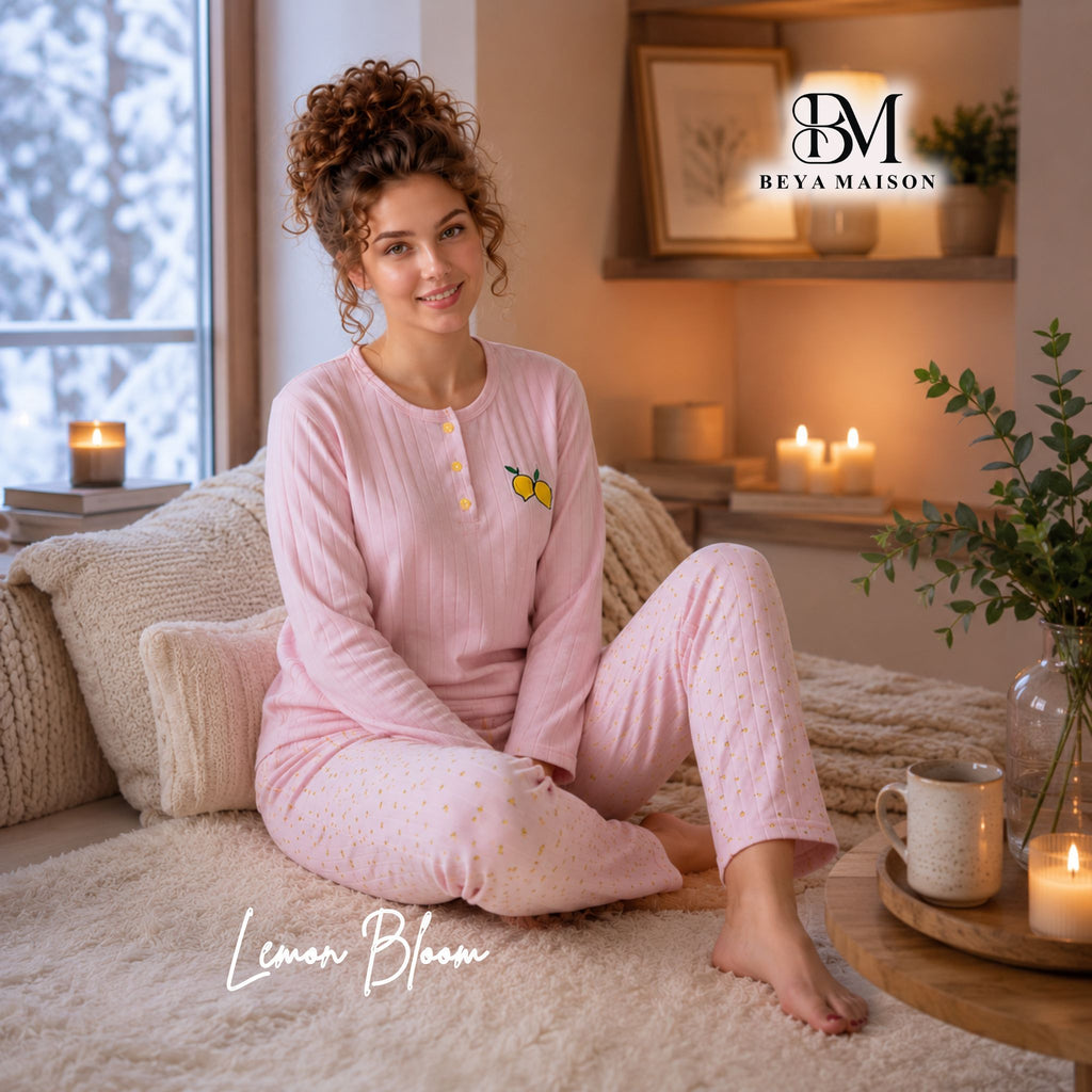Lemon Bloom Pajama Set 🍋🌸