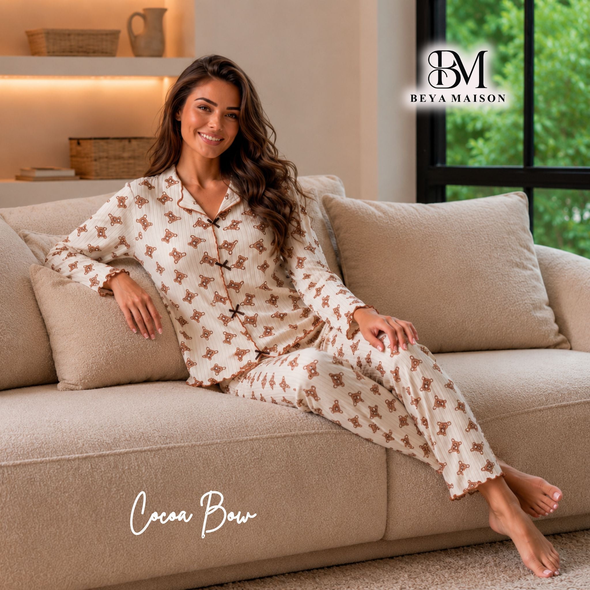 Cocoa Bow Pajama Set 🤎🎀